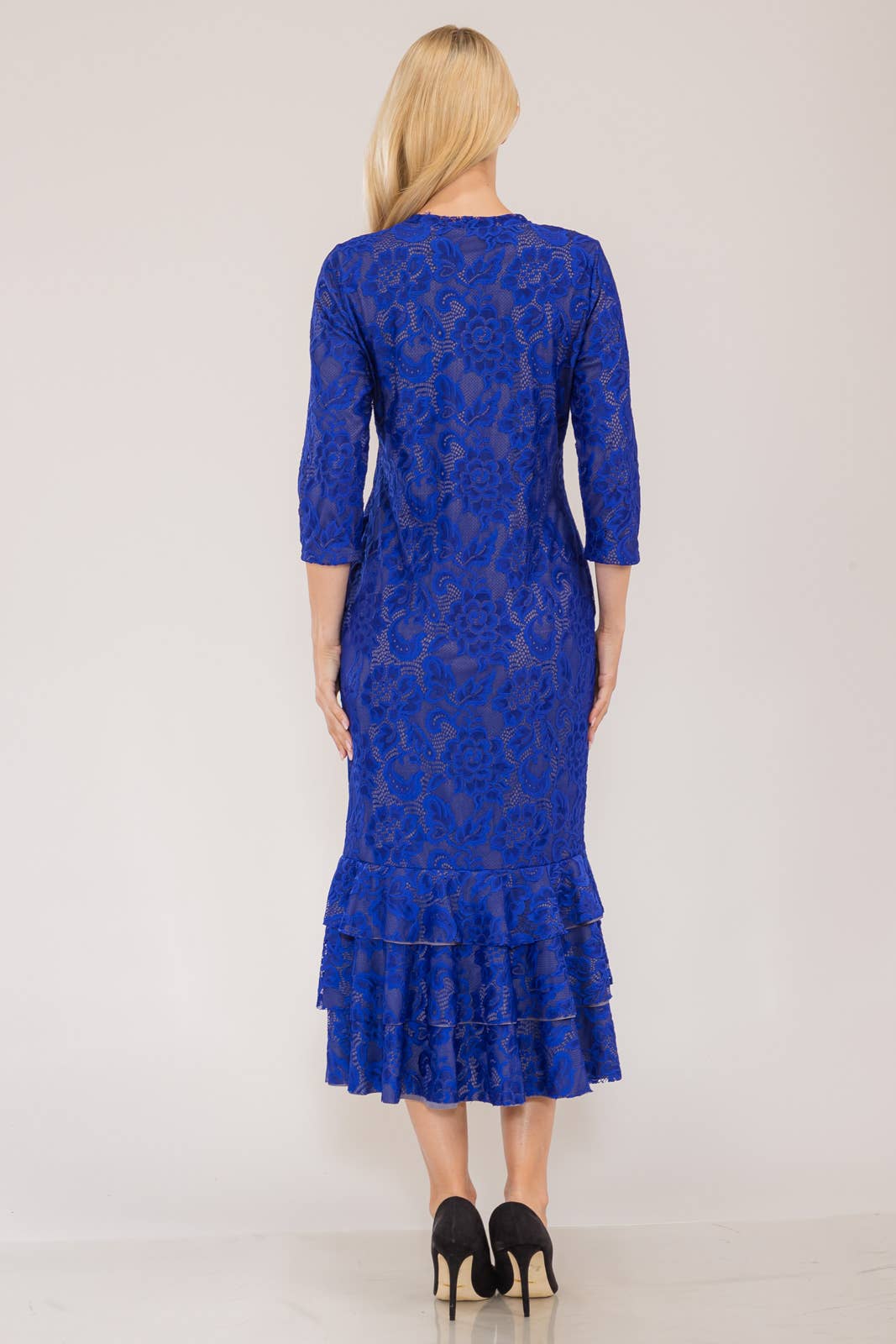 Lace Midi Dress with Lining