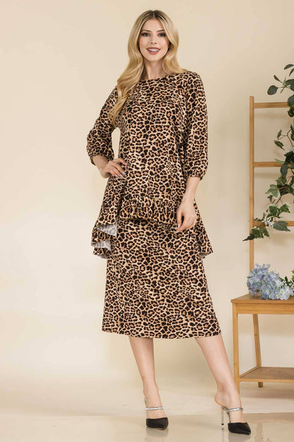 Animal Print Tunic Top