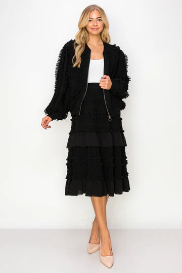 Winette Lace Ruffled Jacket