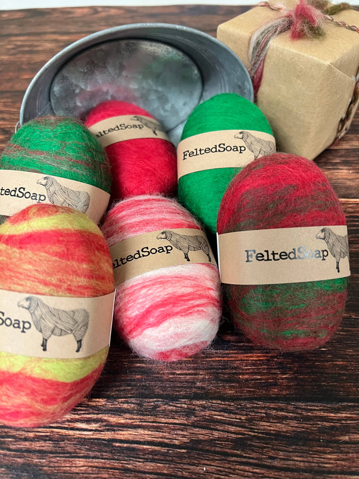Felted Soap Christmas Holiday Color Stocking Stuffer