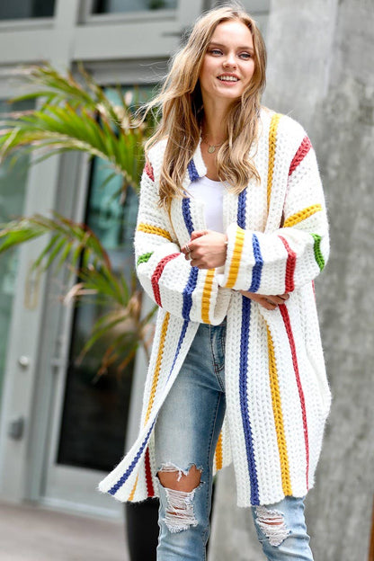 Multi Striped Cardigan