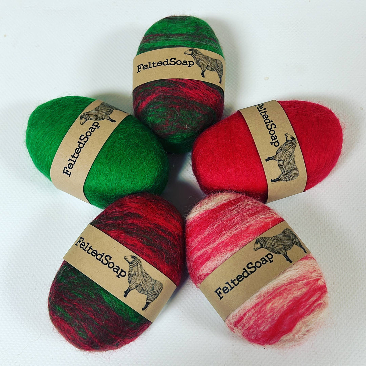 Felted Soap Christmas Holiday Color Stocking Stuffer