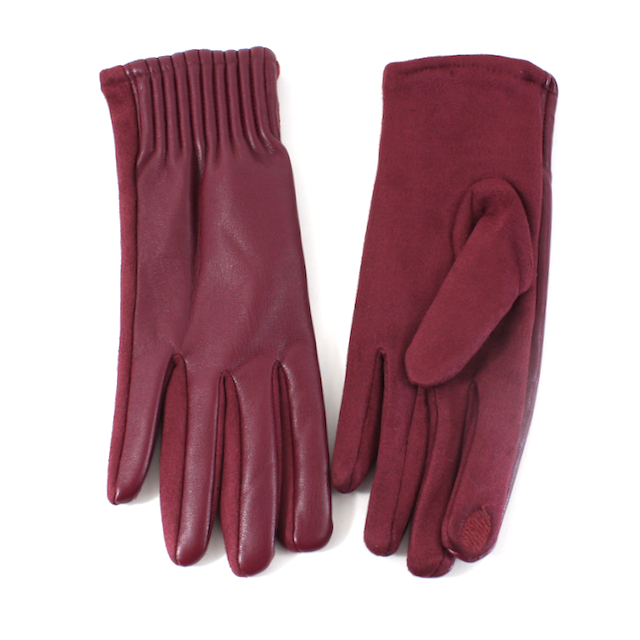 Ladies Faux Leather Gloves