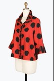 Red Dots & Scribbles Short Jacket