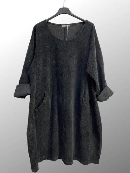 Round neck Heavyweight Corduroy Dress