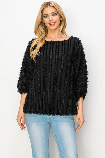 Winona Woven Feathered Top