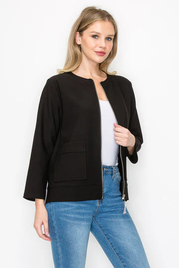 Kylie Knit Crepe Jacket