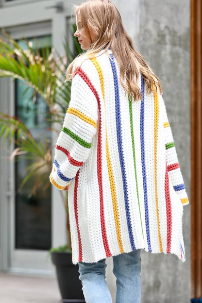 Multi Striped Cardigan