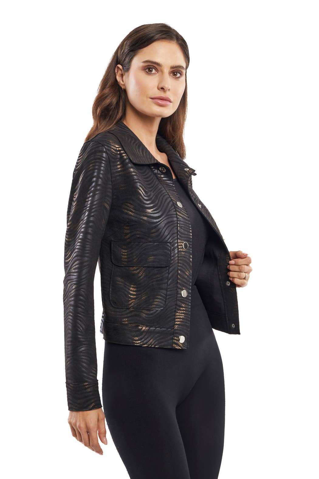 Vegan Leather Animal Print Jacket