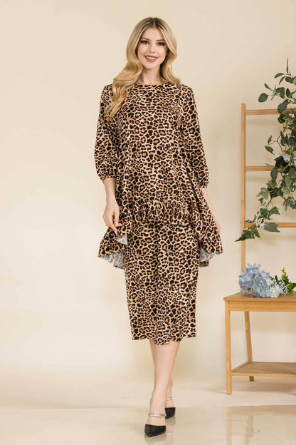 Animal Print Tunic Top