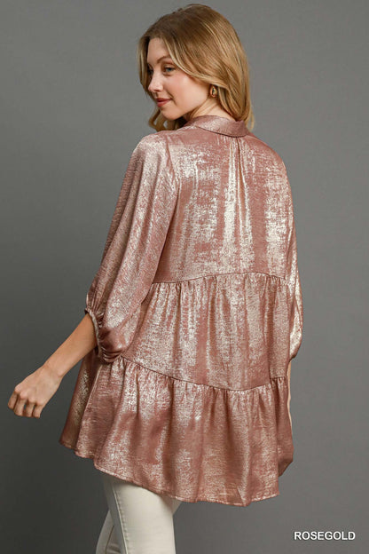 Metallic Tunic Top