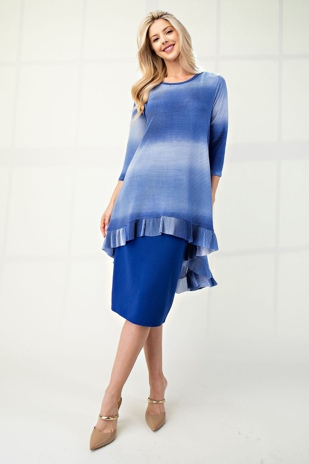 Ombre Modest High-Low Top