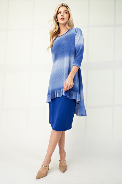 Ombre Modest High-Low Top