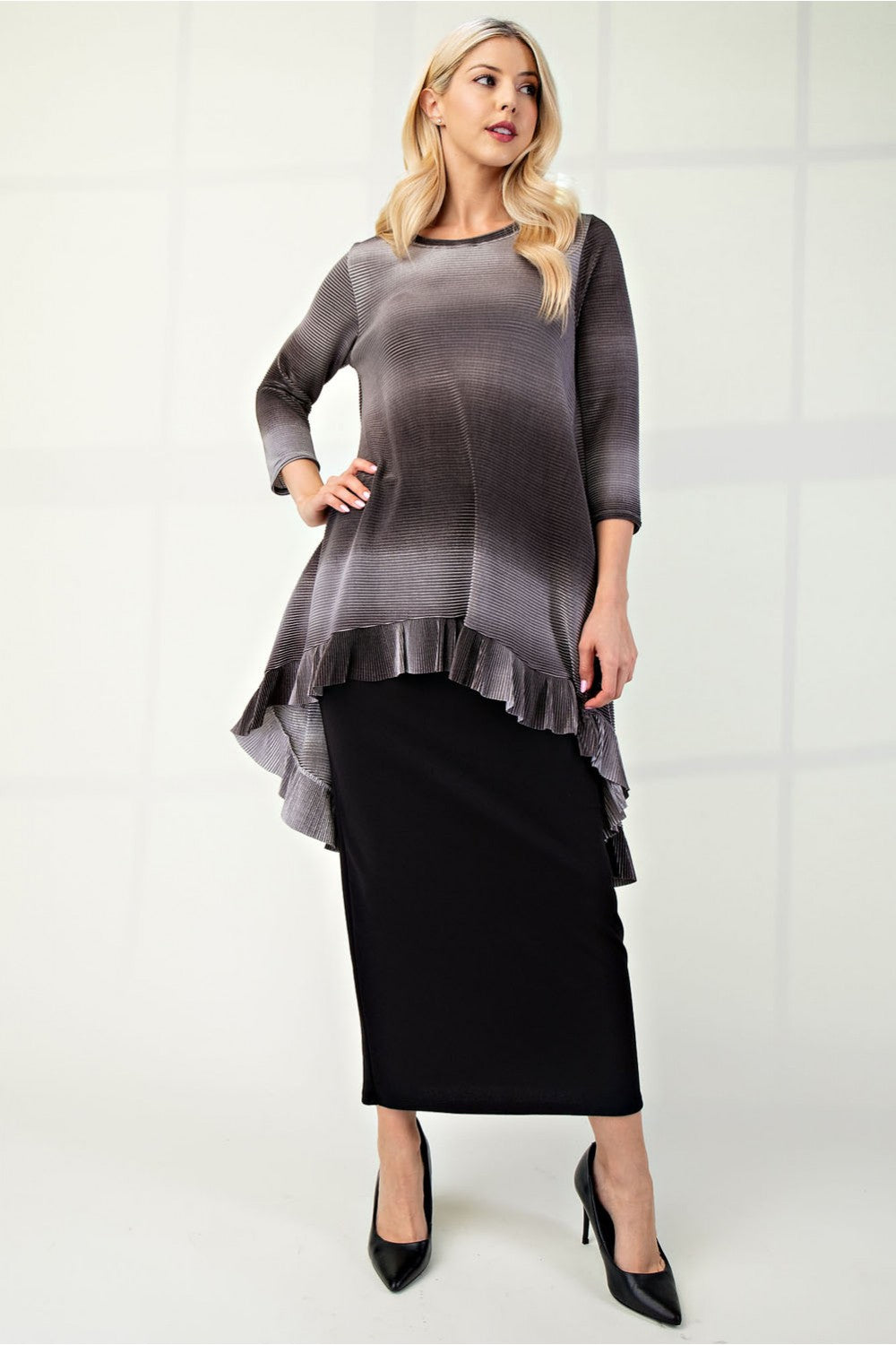 Ombre Modest High-Low Top