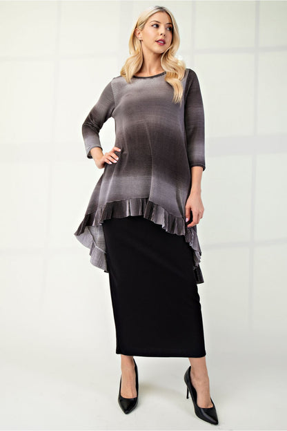 Ombre Modest High-Low Top