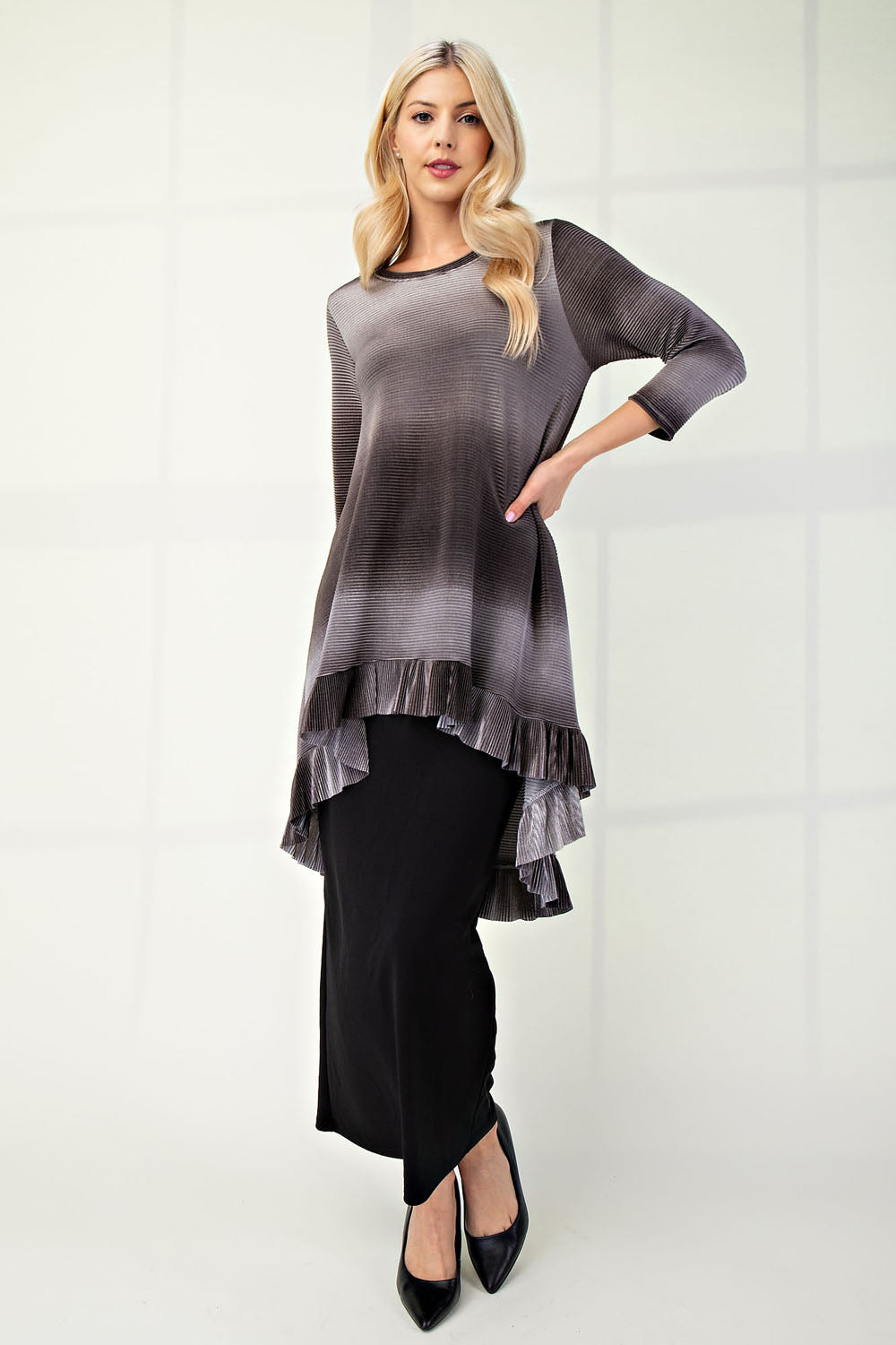 Ombre Modest High-Low Top