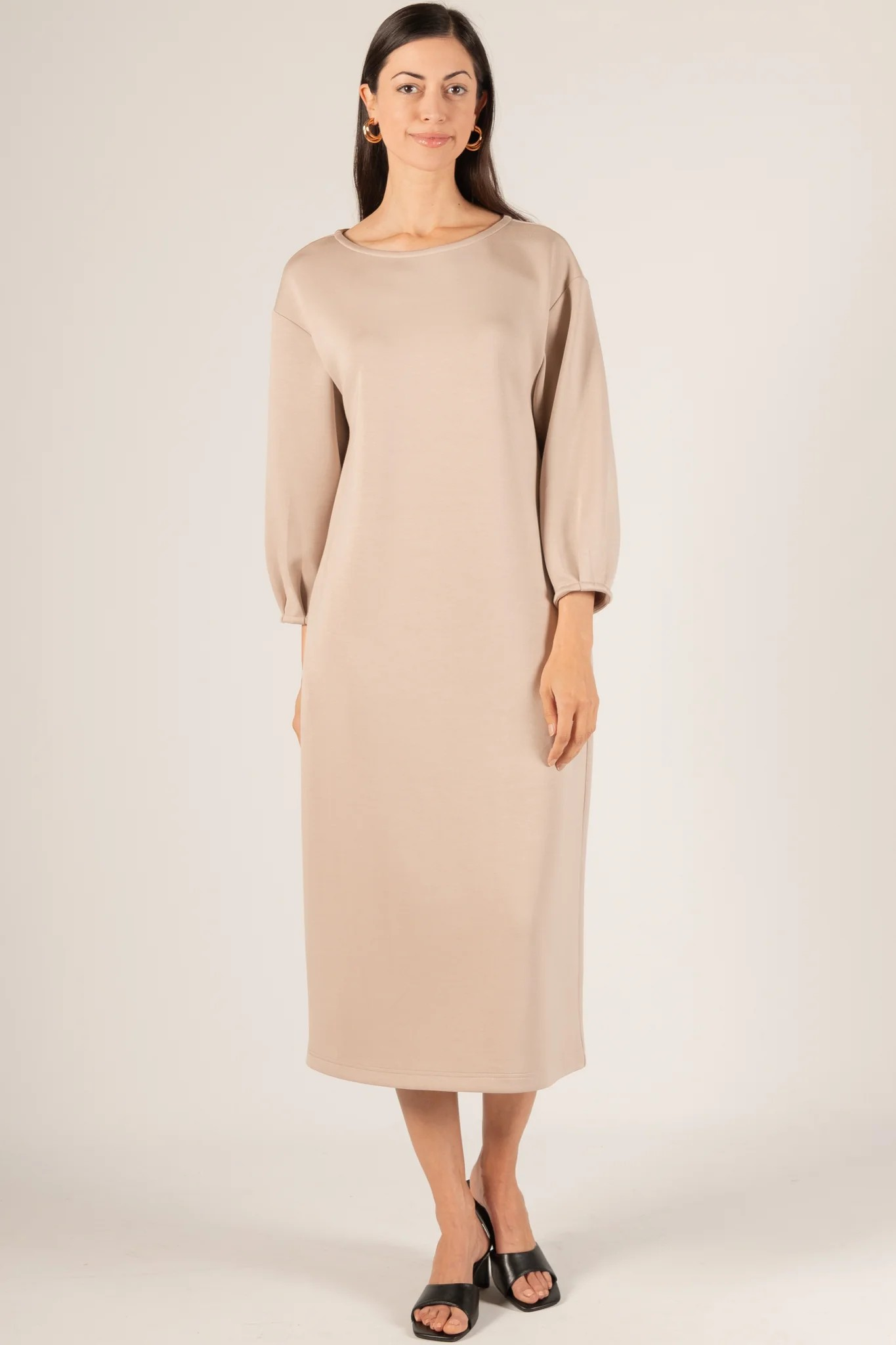 Butter Modal Pintuck Sleeve Midi Dress