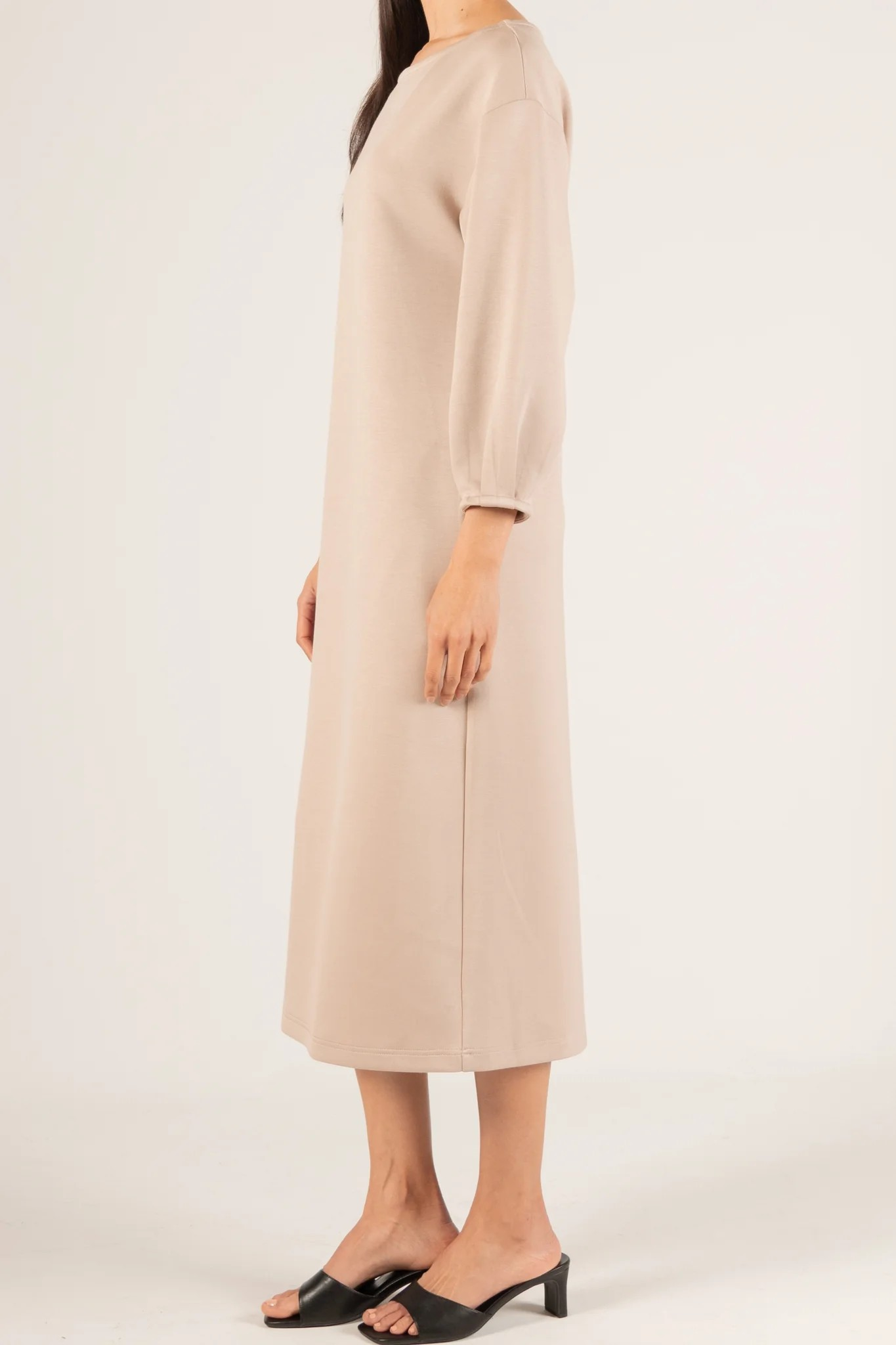 Butter Modal Pintuck Sleeve Midi Dress