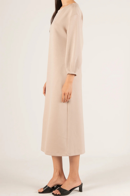 Butter Modal Pintuck Sleeve Midi Dress