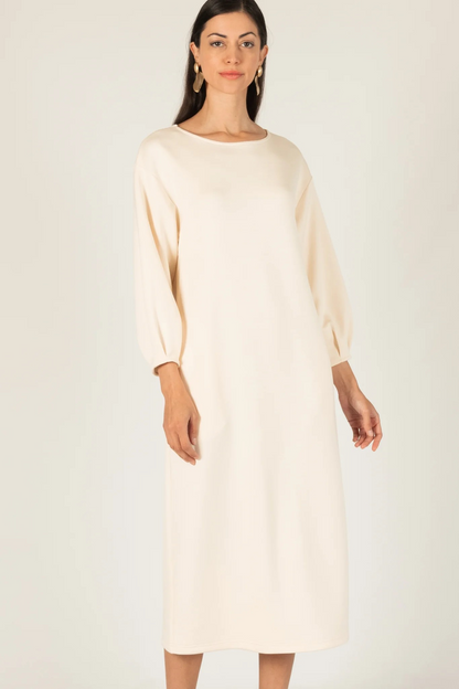 Butter Modal Pintuck Sleeve Midi Dress