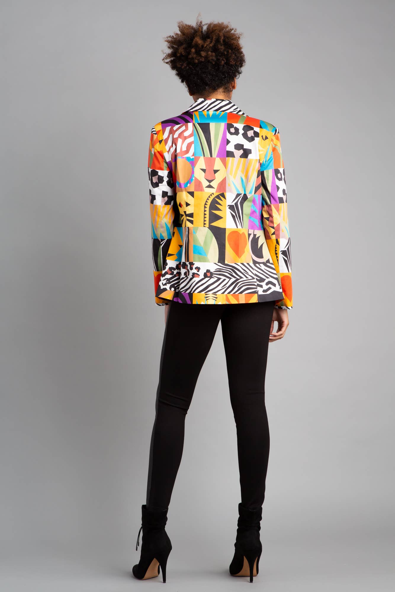 Animal Collage Zip Jacket