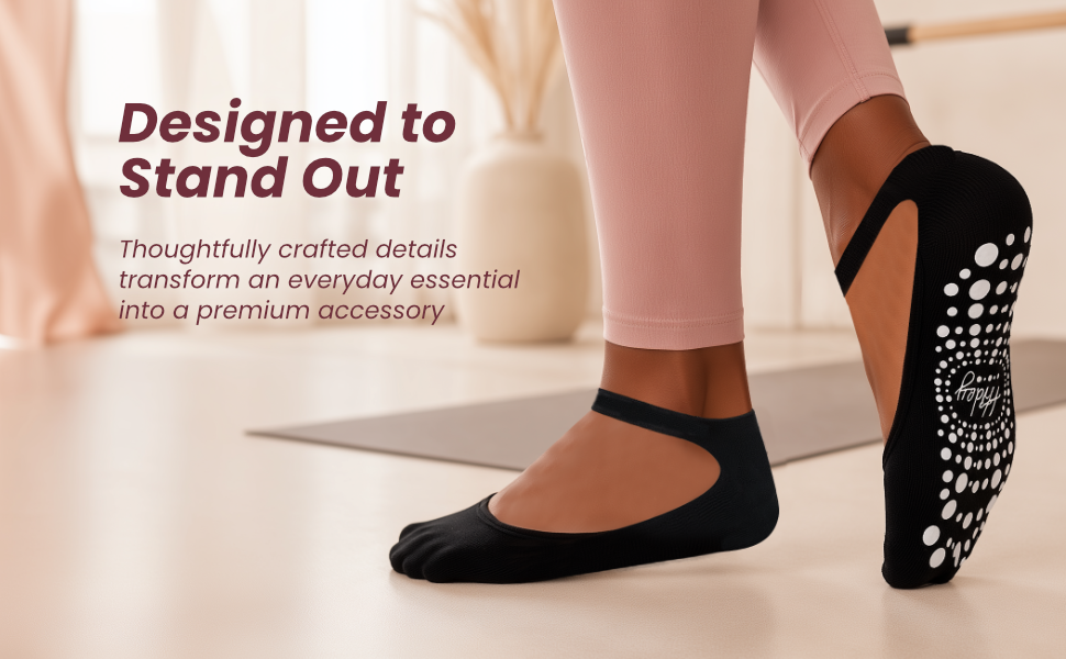 Hidey Non-Slip Bamboo Grip Socks for Women – Anti-Slip