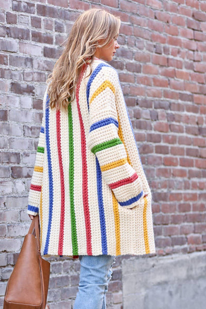 Multi Striped Cardigan