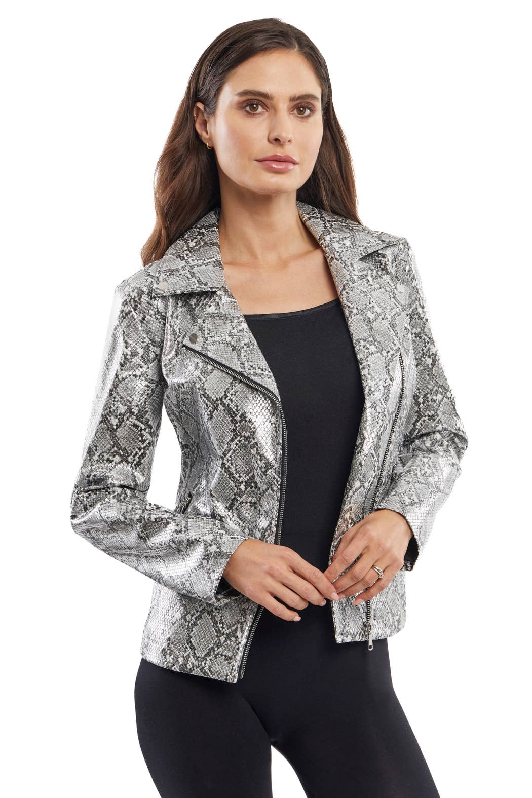 Snakeskin Biker Jacket