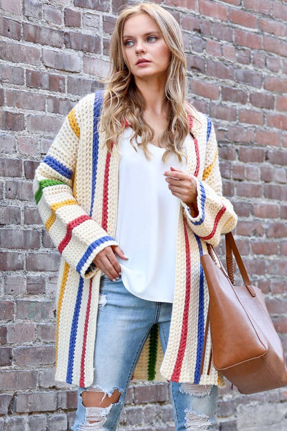 Multi Striped Cardigan