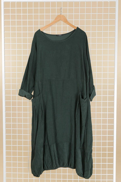 Midi Corduroy Pocketed Dress