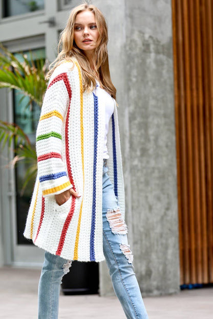 Multi Striped Cardigan